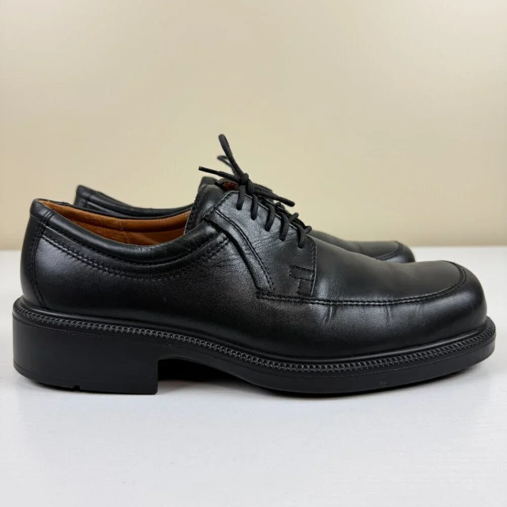 EUC ECCO City Black Leather Oxford Dress Shoes